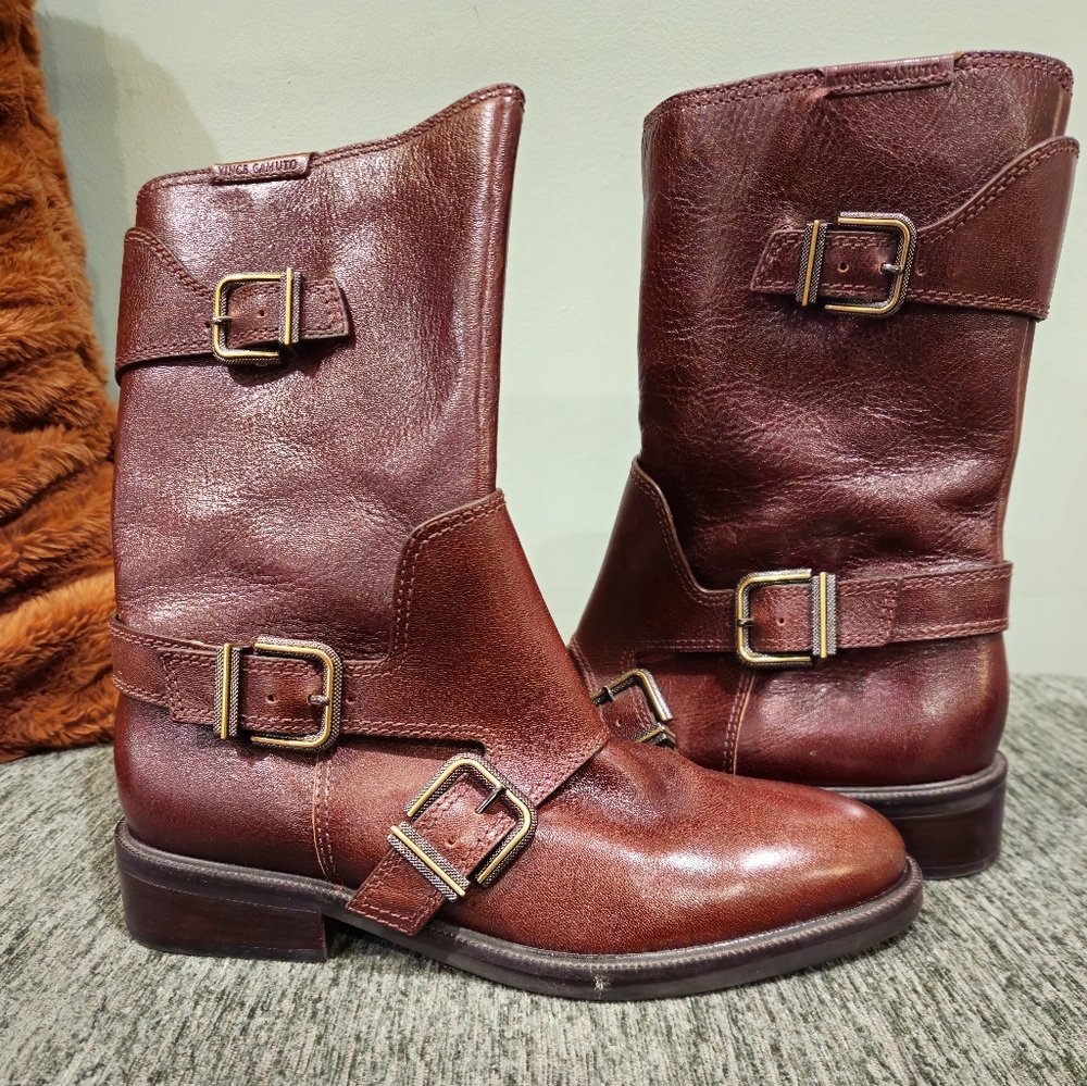 Vince Camuto Burgundy Ankle Boots